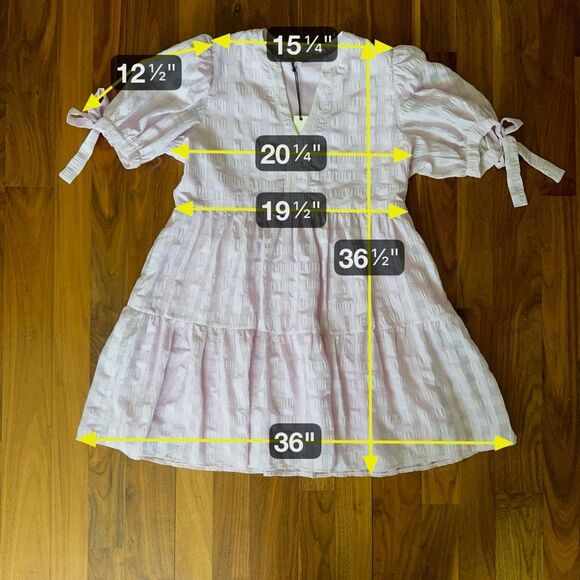 Pinch Tiered Puff Sleeve Mini Sundress - Picture 7 of 11